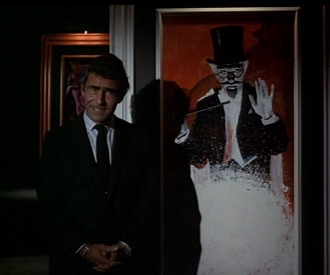 'Our next painting tells the story of a young man whose extracurricular labors take him into the area of black magic.' #NGS2E20 Night Gallery's 'There Aren't Any More MacBanes' stars Joel Grey and Howard Duff. It's on DVD and Blu-ray.