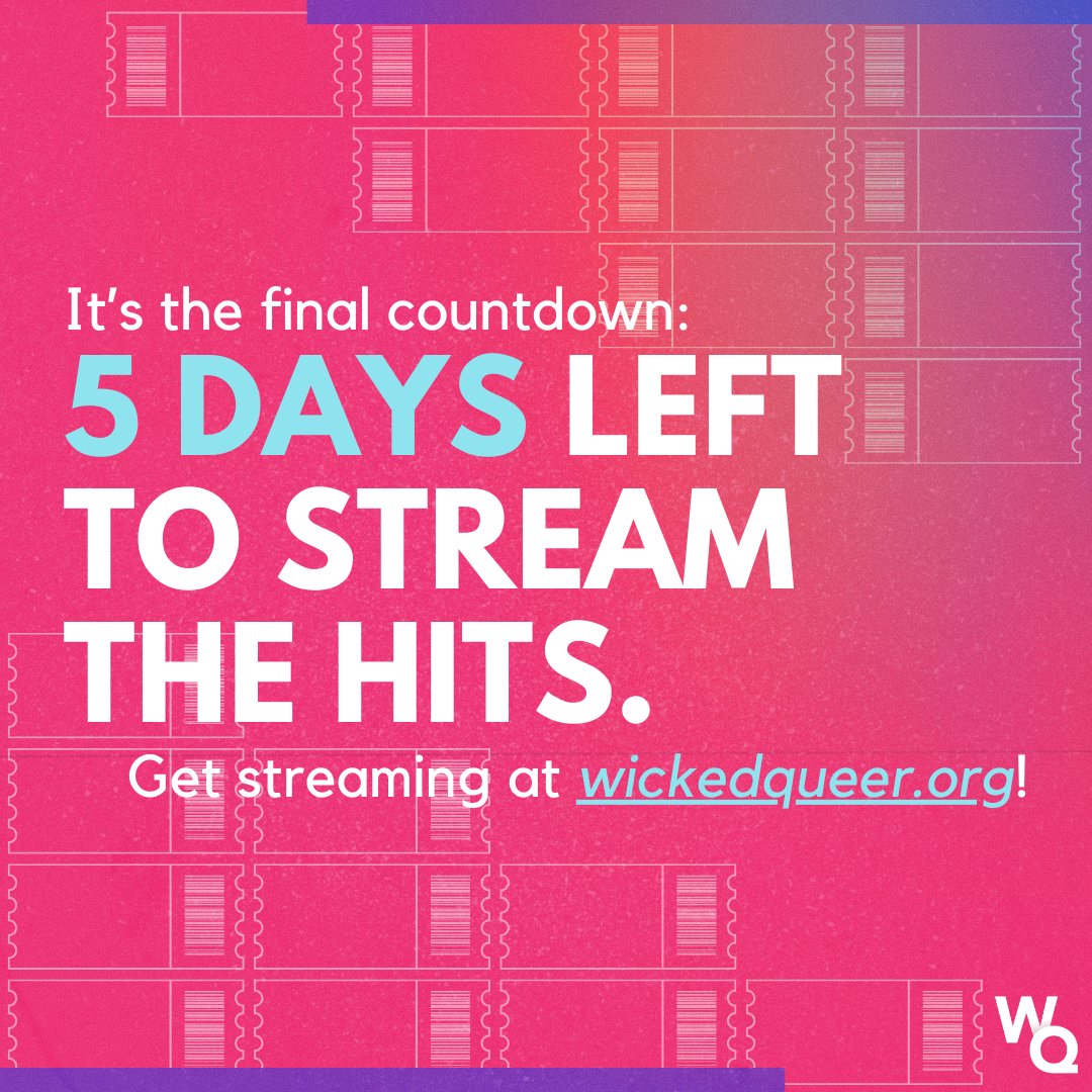 Only 5 days left in #gaypril to catch our virtual streaming programs! Our shorts programs will be available for streaming on Eventive until 11:59pm EDT on April 30.

Get your passes today at wickedqueer.org.

#WQ40 #wickedqueer2024