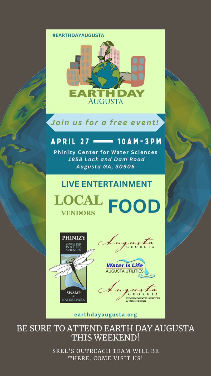 Come visit us at Earth Day Augusta tomorrow! #EarthDay2024 #earthdayaugusta