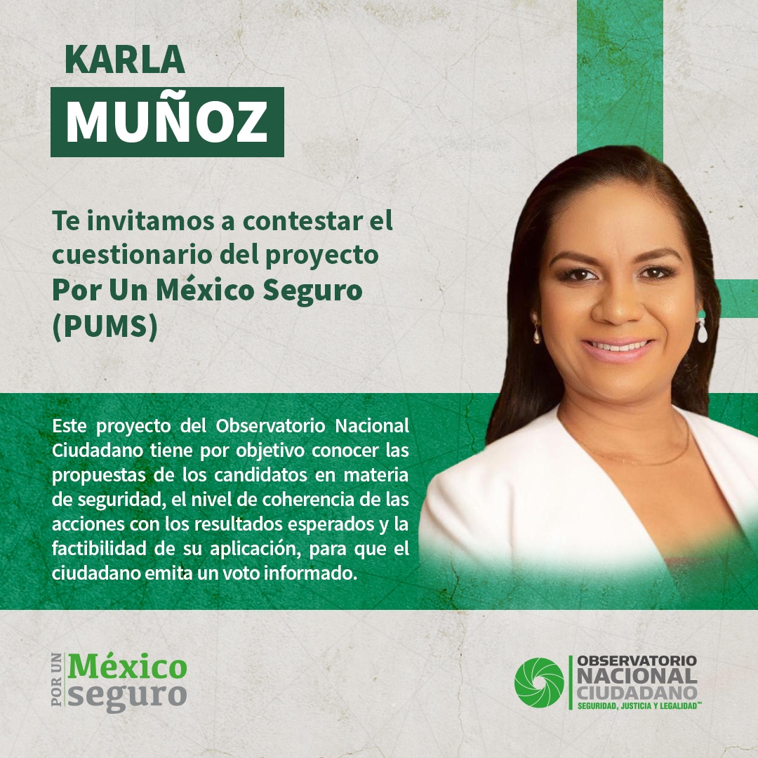 Invitamos a los candidatos a participar en el proyecto PorUnMéxicoSeguro en el que podrán compartir sus propuestas en materia de #seguridad y #justicia. @ObsNalCiudadano @MovCiudadanoChp #PorUnMéxicoSeguro