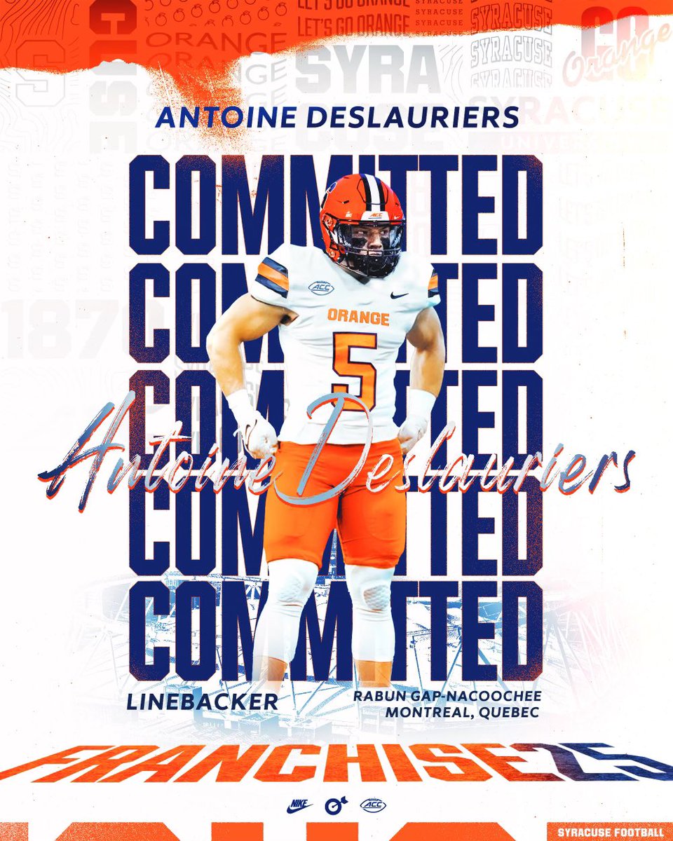 🍊COMMITTED TO SYRACUSE🍊 #FRANchise #commit2cuse #Committed @FranBrownCuse @Coach_RWright @Coach_E_Rob @CoachNickWill @CuseFootball @coachdtwhite @adamgorney @Andrew_Ivins @MohrRecruiting @ChadSimmons_ @GAVarsityRivals @DAWGHZERECRUITS @CoachJayUConn @D1RecruitNation…