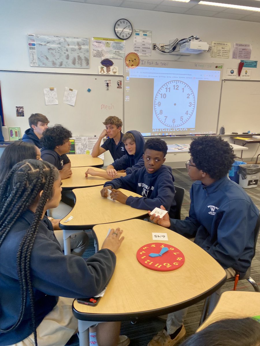 wausfrench (@wausfrench) on Twitter photo Friday collab. with Spanish and Chinese. Here students teach each other time. <a href="/WAPresident/">Stuart Gulley</a> <a href="/cwhitetech/">Connie White</a> #walearns Friday collab. with Spanish and Chinese. Here students teach each other time. <a href="/WAPresident/">Stuart Gulley</a> <a href="/cwhitetech/">Connie White</a> #walearns