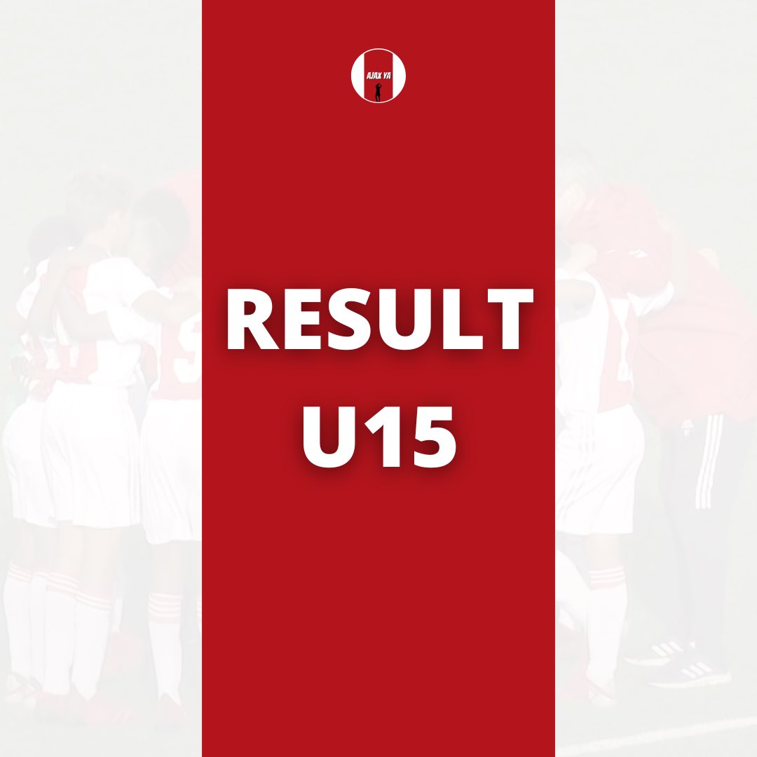 𝗥𝗘𝗦𝗨𝗟𝗧

• Sparta R’dam U15 v Ajax U15 0-3
⚽️ Jeshurun Simeon 2x & Nafairon Landvreugd! 👌

» 1st official win for Rik Verhage as U15 coach! ✔️

#AjaxU15 #AjaxYouth