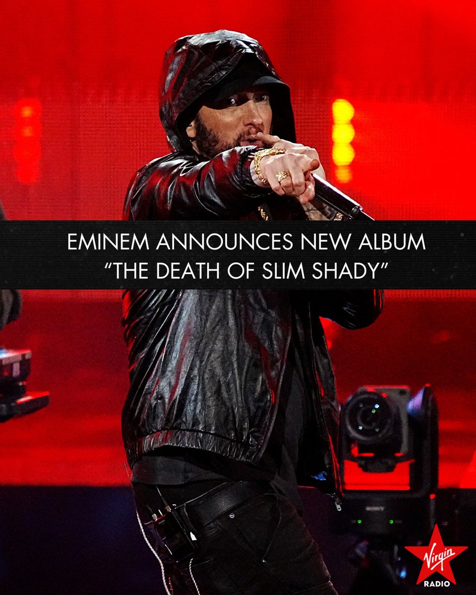 Eminem announced the upcoming album 'The Death of Slim Shady' while he was on stage at the NFL Draft in Detroit. He's released a teaser trailer featuring 50 Cent that outlines the investigation looking into the death of Slim Shady. It's out this summer. 📸: Getty