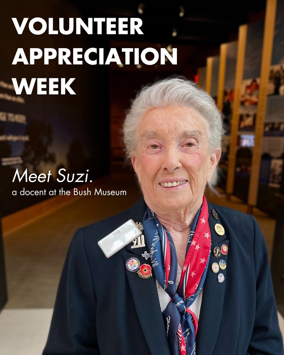 This week is #VolunteerAppreciationWeek. Today we a recognize our wonderful docents who play a critical role in our mission to cultivate a better understanding of the Presidency and American history, the importance of public service, and significant public policy issues.

Suzi