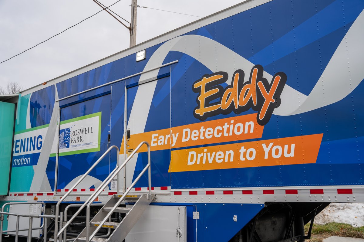 We’re excited to announce that our lung cancer screening mobile unit, Eddy, will be offering screenings to eligible participants on Mon., May 13, during our Prostate Cancer Early Detection event with the @BuffaloSabres. To learn more, visit roswellpark.org/eddy.