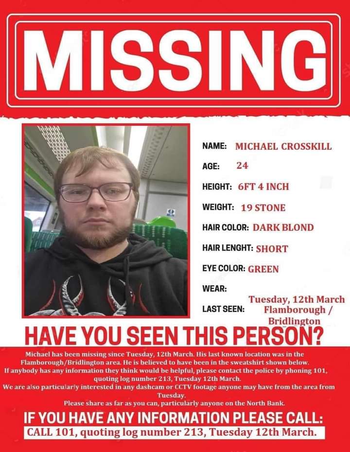 #missingperson #missing #flamborough #northyorkshire #northyorkshirecoast #pleasehelp
