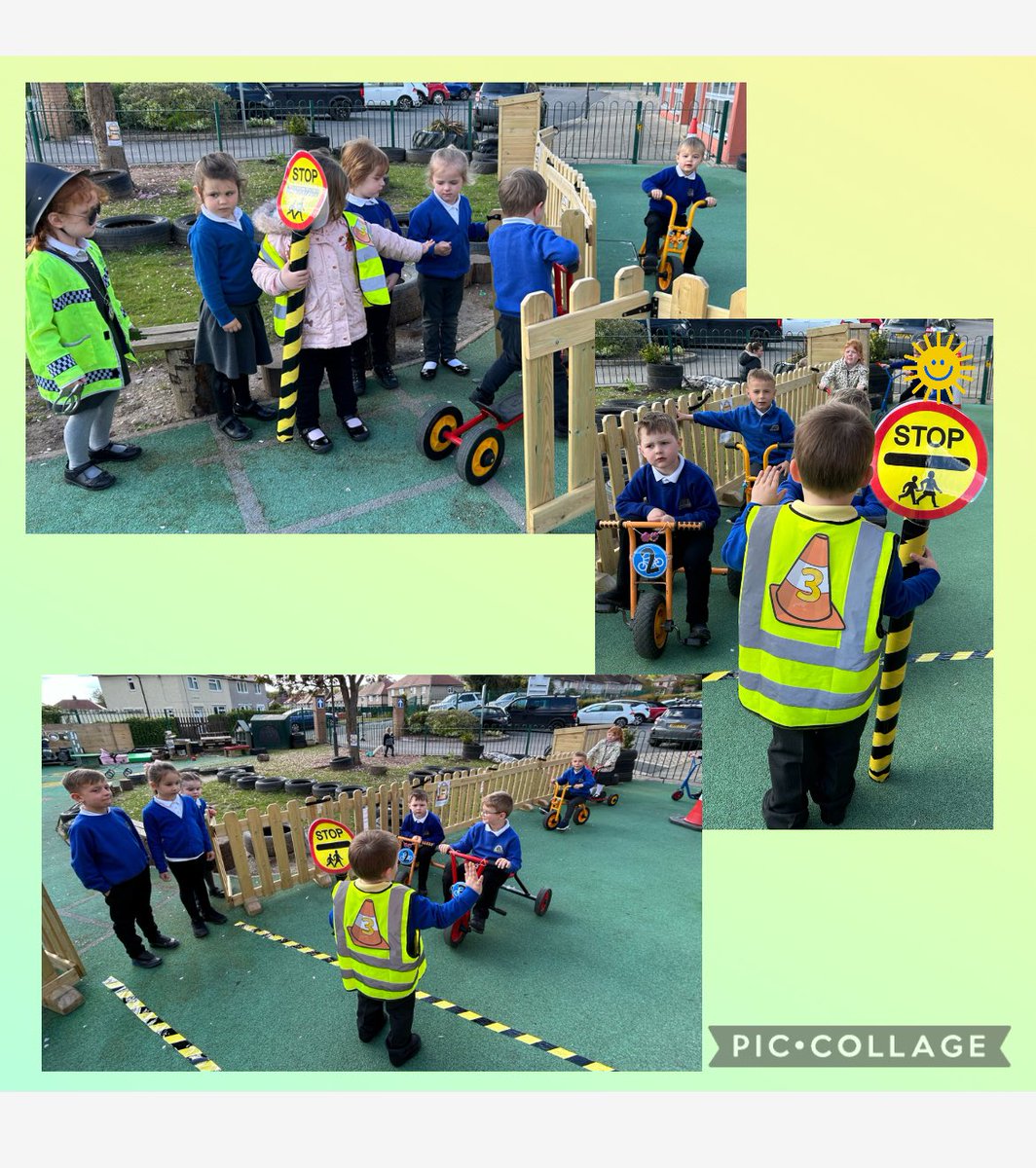 We used what we had learnt on Beep Beep! Day to keep each other safe as we walked through the bike area today #BeepBeepDay #WalesOutdoorLearningWeek @YsgolMaesglas