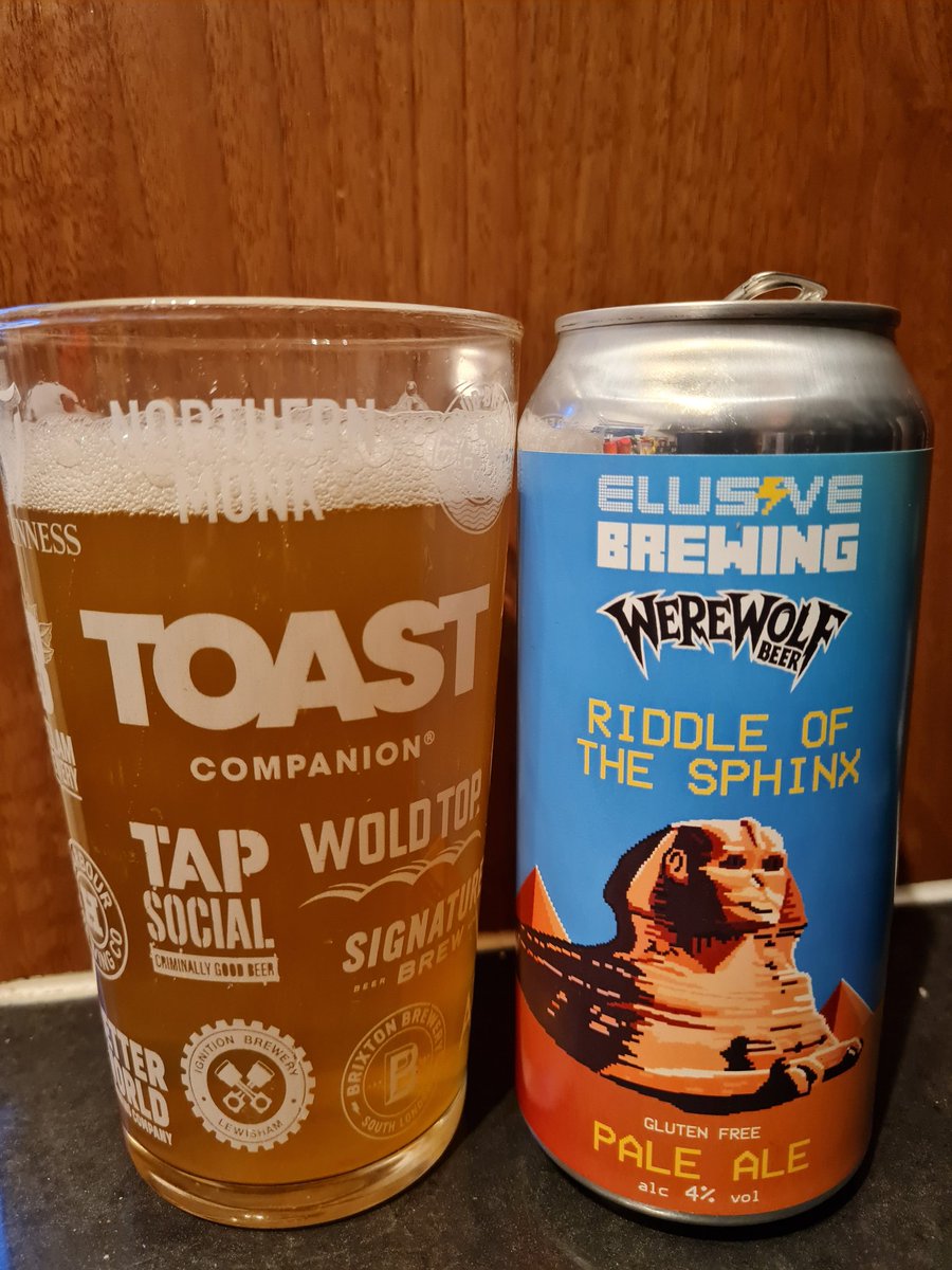 hermanbloom's tweet image. First drink in a couple of weeks, more people should know about @WerewolfBeer, maybe this brew with @ElusiveBrew will help.