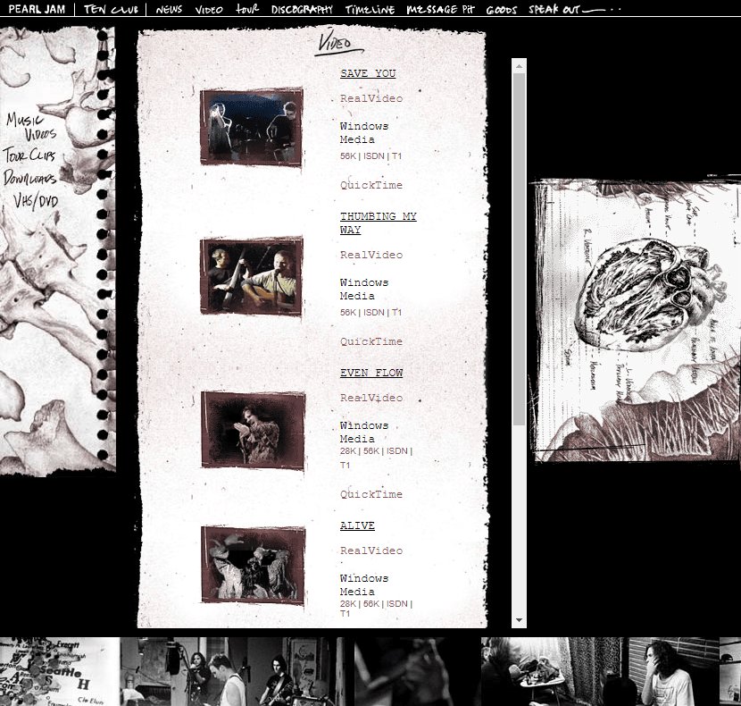 Pearl Jam website in 2003

#WebDesignHistory