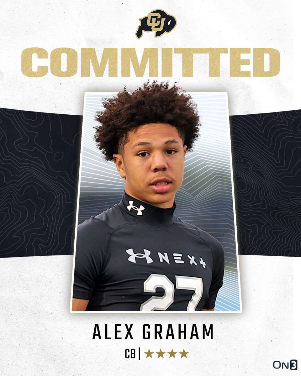 🚨BREAKING🚨 4-star CB Alex Graham has committed to Colorado🦬 More from @ChadSimmons_: on3.com/college/colora…