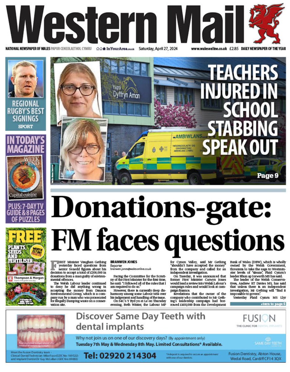 Introducing #TomorrowsPapersToday from:

#WesternMail 

Teachers injured in school stabbing speak out 

Check out tscnewschannel.com/the-press-room… for a full range of newspapers.

#buyanewspaper  #TomorrowsPapersToday #buyapaper #pressfreedom #journalism