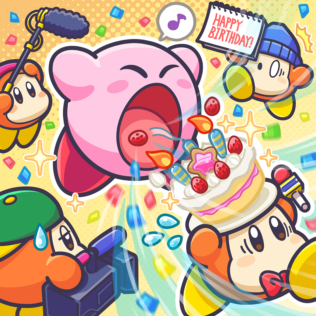 Don’t scroll by without wishing Kirby a happy birthday! 🎂

The pink hero made his debut in Kirby’s Dream Land for Game Boy, which launched in Japan on this day in 1992.