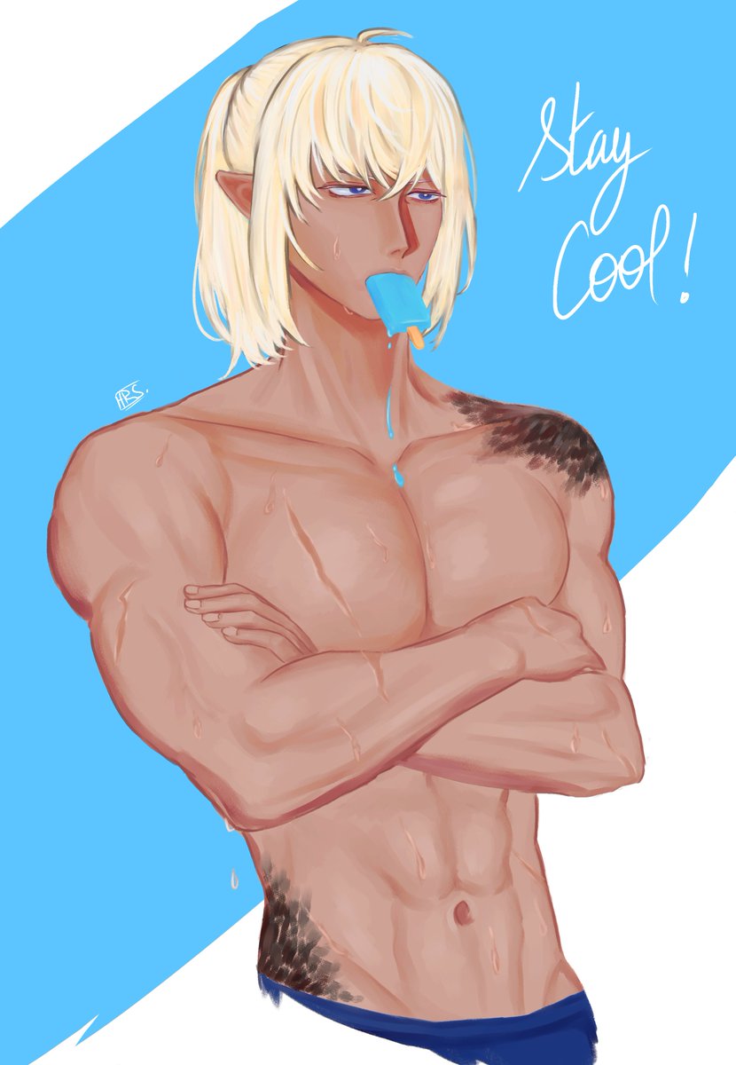 [ffxiv] Estinien is staying cool this summer and so should you!