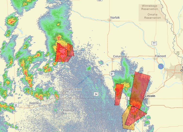 There are currently 5 #tornadoes in #Nebraska...

#newx #TornadoWarning