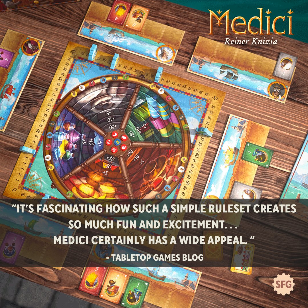 The Tabletop Games Blog shares their thoughts on stepping into 16th century Florence with Medici! Check out the full review: tabletopgamesblog.com/2024/04/13/med… #Medici #MediciBoardGame #FamilyBoardGame #BoardGames #AuctionBoardGames #ClassicBoardGames