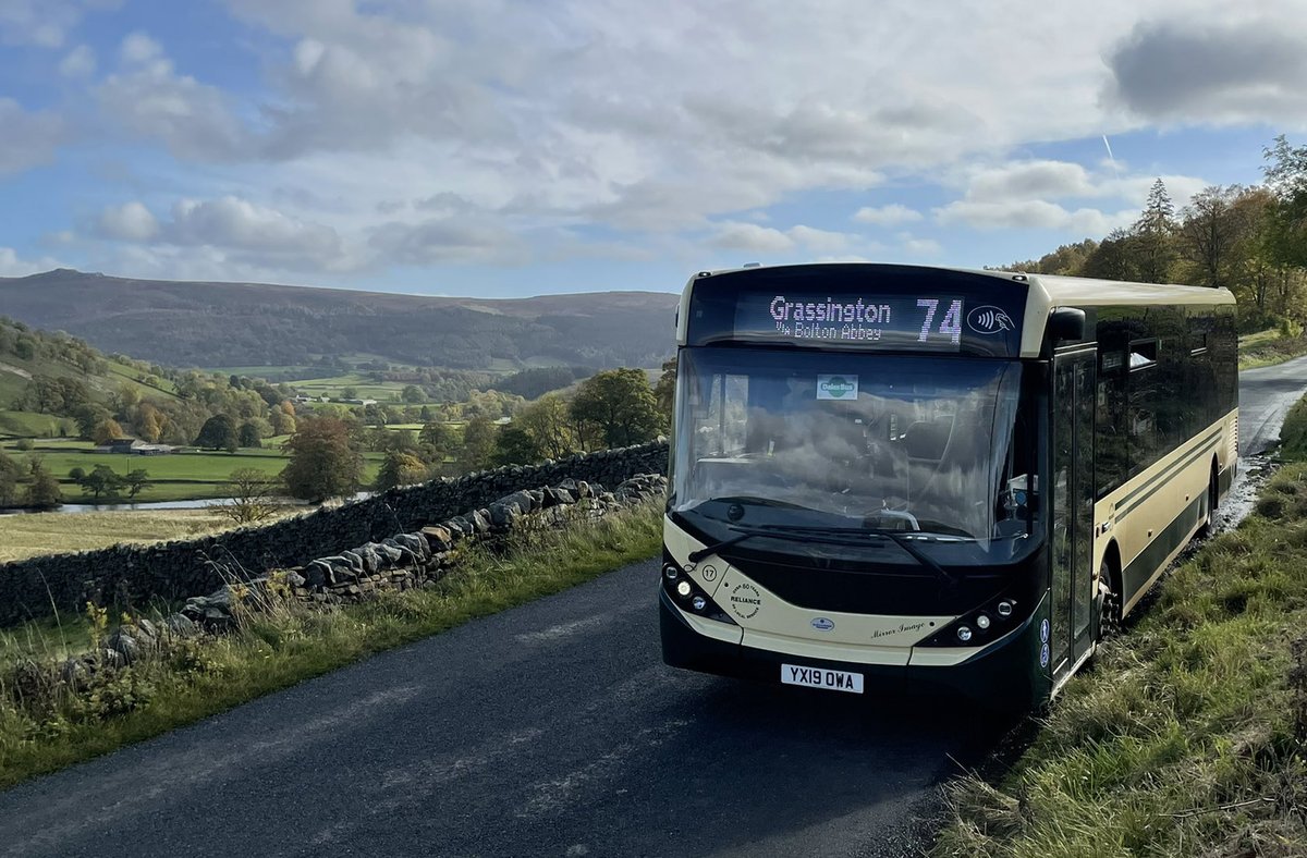 Single fares are still just £2 on all buses in the Yorkshire Dales, including these Saturday services:
74: York-Harrogate-Otley-Ilkley-Grassington
75: Skipton-Malham
563: Kirkby Stephen Station-Appleby-Penrith
S1: Dent Station-Dent-Sedbergh-Kendal

dalesbus.org/all-year-buses