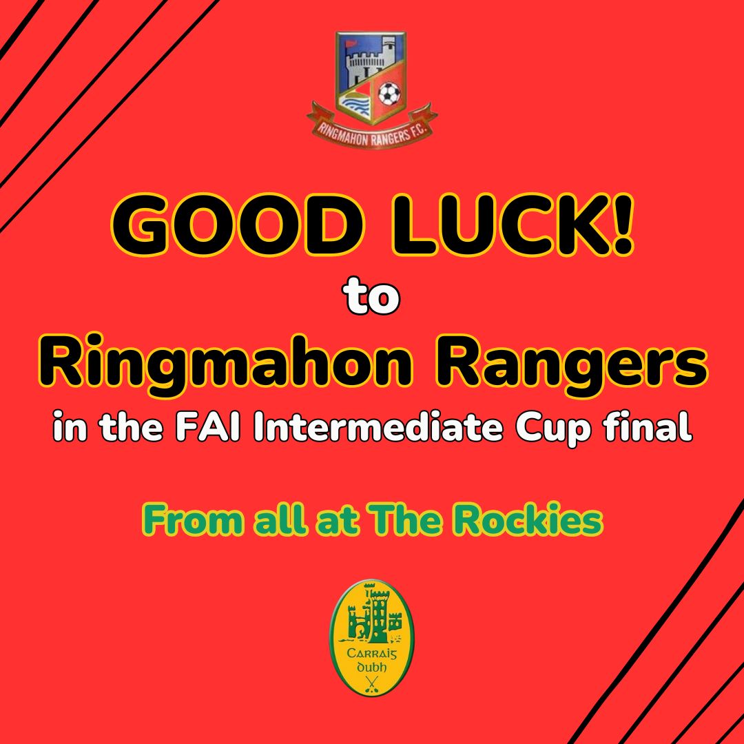 Best wishes to @RingmahonRanger for the big one on Sunday. Bring it home, lads!
