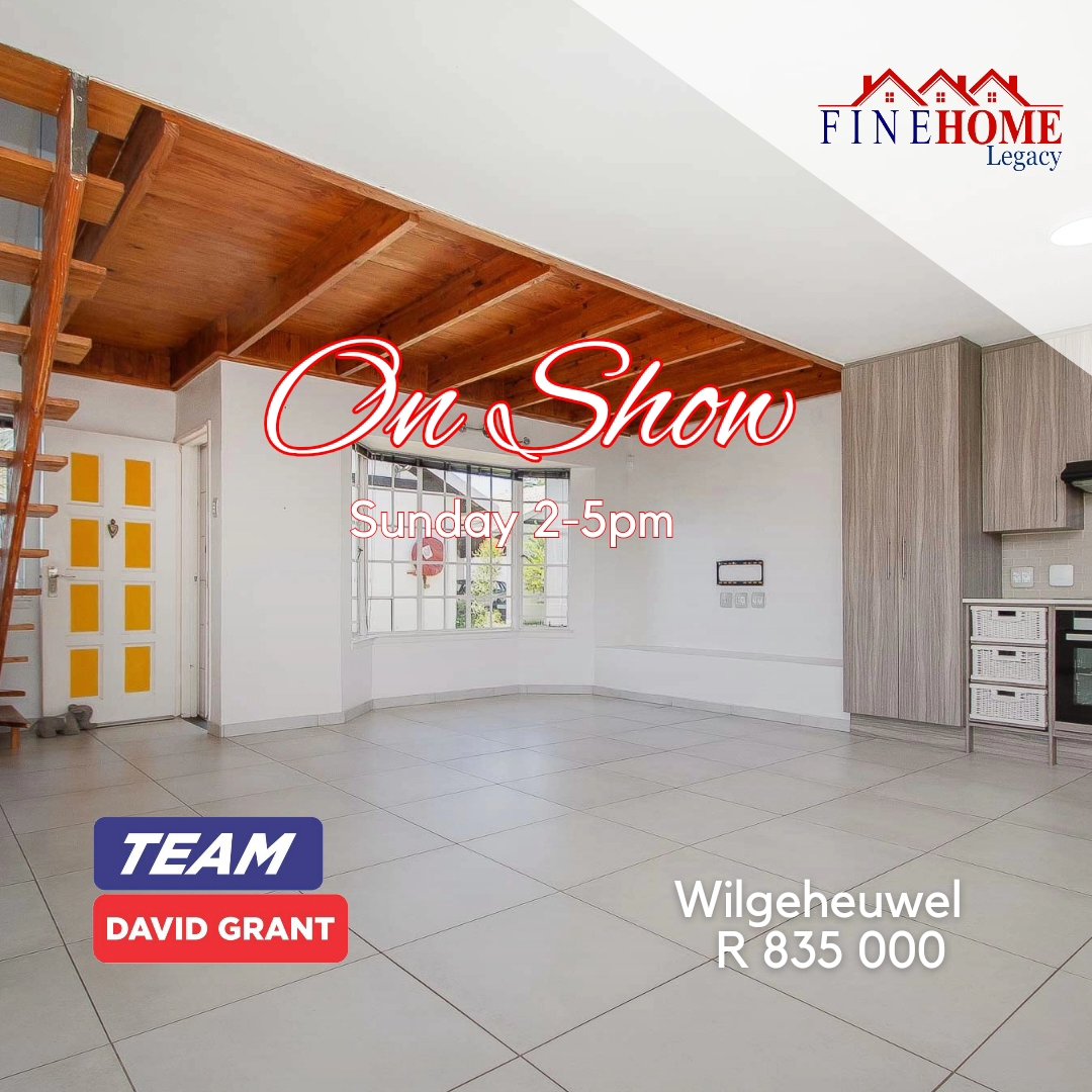 On show
This Sunday 2-5pm

#Allensnek
R 1.749 mill

#Wilgeheuwel
R 835 000

Contact David for more info ☎️ 0824559401

#Finehomelegacy
#TeamDavidGrant
#Property
#Realestate
#Onshow