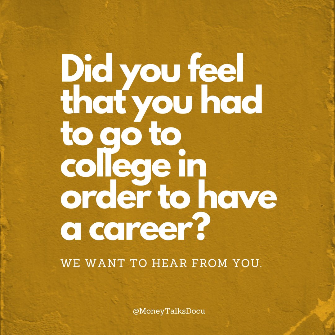 Did you feel that you had to go to college in order to have a career? Share your experience in a comment here or in our documentary's student loan questionnaire at s.surveyplanet.com/83hnymhy

#cancelstudentloans #cancelstudentdebt #college #tuition #biden #education