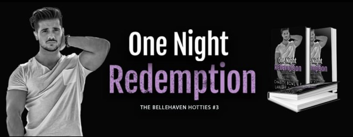 Title: One Night Redemption (Bellehaven Hotties Book 3) Authors: Chasity Bowlin & Laramie Briscoe Release April 26, 2024 Amazon US ➜ amzn.to/49Awckl Amazon UK ➜ bit.ly/4asAlrz  Amazon AU ➜ bit.ly/3PykmQr  Amazon CA ➜ bit.ly/3PvSpc2