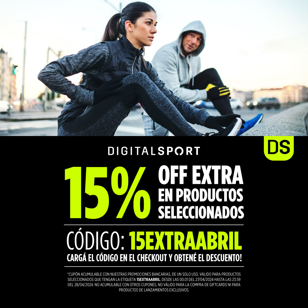 🚨15% OFF EXTRA🚨 EN PRODUCTOS SELECCIONADOS
👉CÓDIGO: 15EXTRAABRIL
CARGÁ EL CÓDIGO EN EL CHECKOUT Y OBTENÉ EL DESCUENTO! 📲tinyurl.com/yc3ek34z