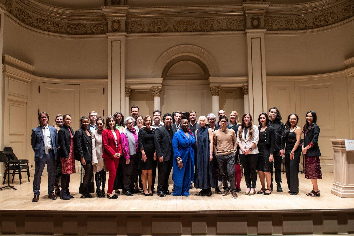 Our 2024–25 #RomePrize winners on stage before being formally announced at the Rome Prize Ceremony & Concert at Carnegie Hall last night! Bravi! And we thank everyone who came to out to celebrate them. (Lensed by the fabulous Christine Butler)