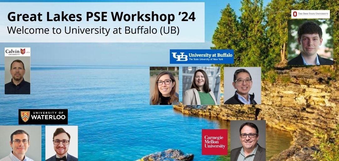 I'm excited to host Great Lakes Process Systems Engineering Student Workshop 2024 at UB, April 26-28. We've doubled the number of faculty involved this year and will have student talks, junior faculty keynotes, a software workshop, networking, and Niagara Falls on a gorgeous day