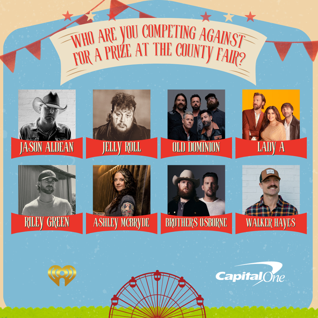 ONE WEEK until our #iHeartCountry Festival! 🤠

Who are you competing against at the county fair? 👀 @CapitalOne