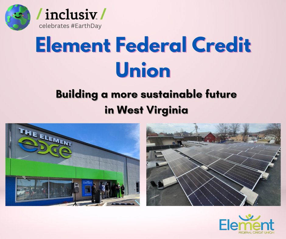 In 2023, @ElementFCU added solar panels to the roof of its South Charleston Branch & launched a #solarlending program to empower West Virginians, stimulate economic growth & build a more sustainable future in the state. With #GGRF CCIA, Element FCU will build on this success.