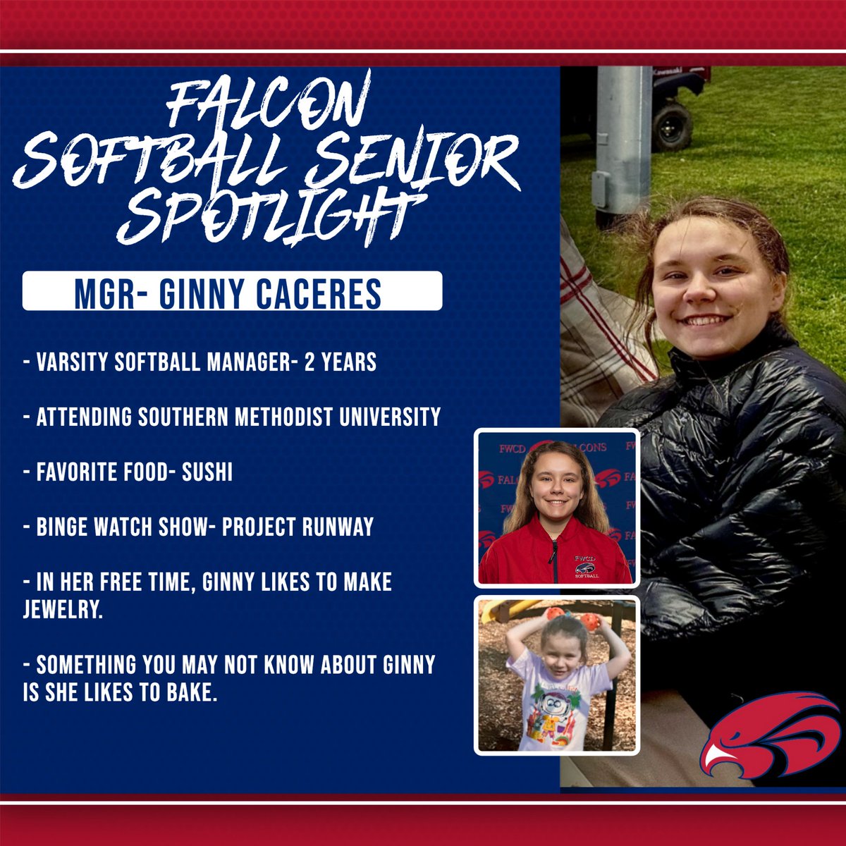 We wrap up our Senior Spotlights with our favorite senior manager, DJ Ginny Caceres!!! #FWCD #LEAD #FlyHigher