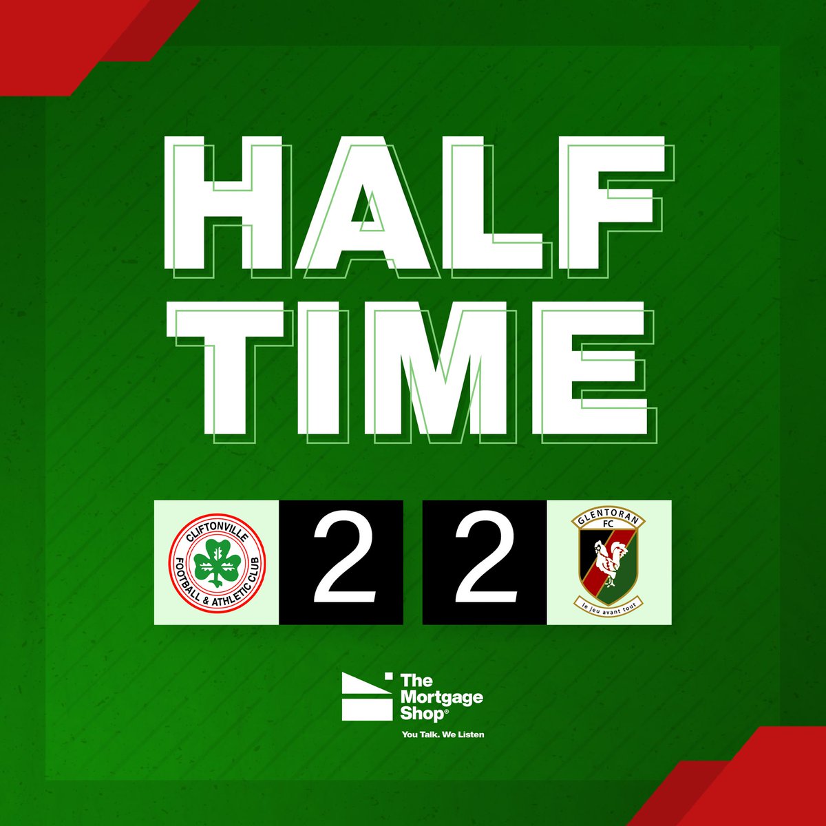 𝗛𝗔𝗟𝗙 𝗧𝗜𝗠𝗘 Goals from Emily Wilson and Demi Vance mean we go in tied 2-2 at the break. A big second half awaits. Come on you Glens!