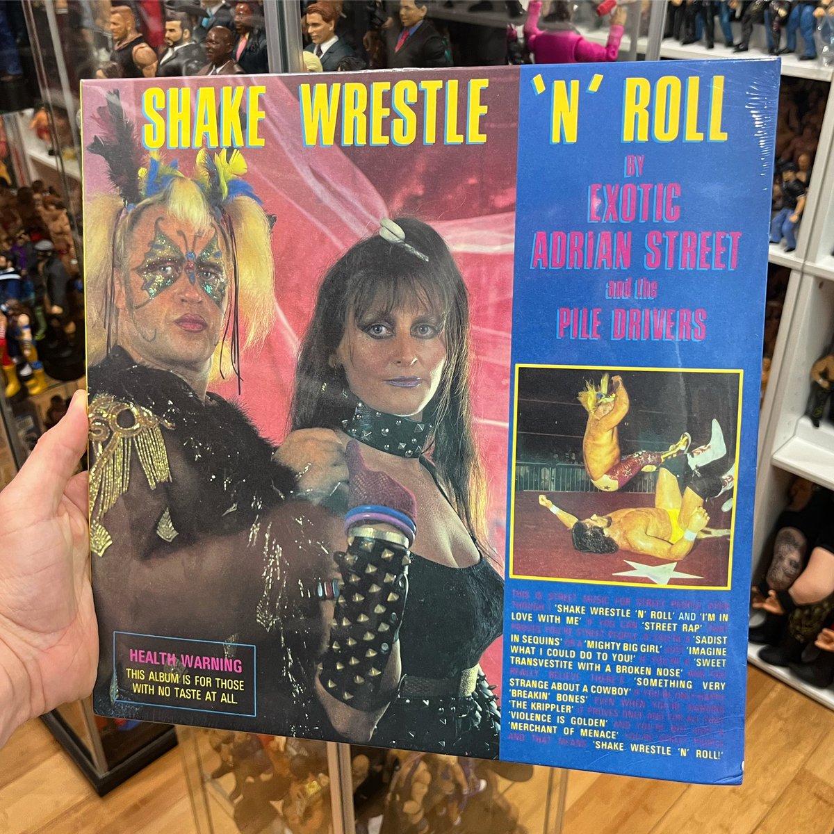 This Adrian Street sealed vinyl record is easily one of the coolest, most random wrestling items I’ve bought all year. 

#figheel #actionfigures #toycommunity #toycollector #wrestlingfigures #wwe #aew #njpw #tna