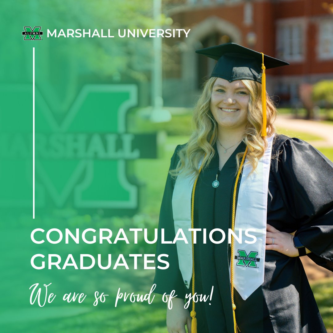 Happy graduation day to the newest alumni of Marshall University! We are so proud of you and can't wait to see what you do next!

#Classof2024 #ForMarshallU #HerdAlum