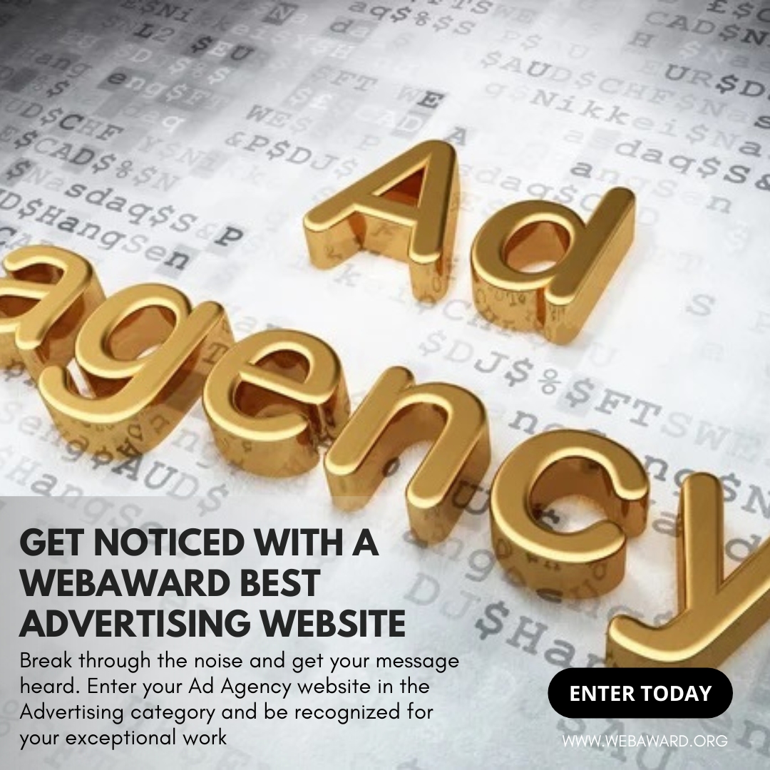 Win Best Advertising Website in the @WebMarketAssoc 28th #WebAward for #WebsiteDevelopment at WebAward.org #advertisingagency #advertisingawards #advertisingnews #advertisingindustry #advertisingmarketing #digitalmarketing#marketingnews #marketingtips #bestadvertising