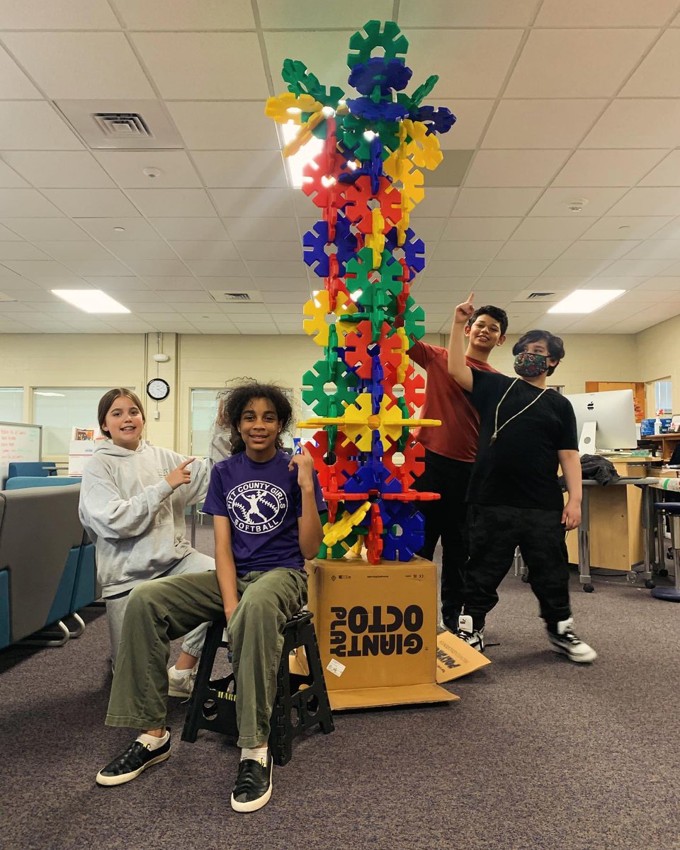 Using Giant Octoplay to build the best! Tall tower challenge! #creativity #collaboration #CMESTEM #pcsstem #CMeShine ✨