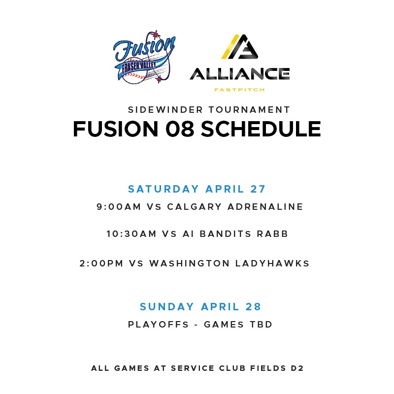 Bags are packed! Fraser Valley Fusion 2008 is heading down south 
#sponsorspotlight#grateful#softballrocks