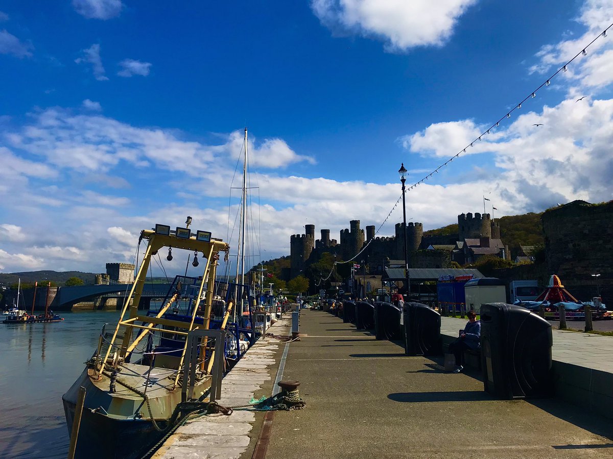 Conwy harbour with its fishing boats on the quay. #fishingdaily #boats #conwy #harbour #tourism #travel #welsh #tourismwales #promotionalphotographer