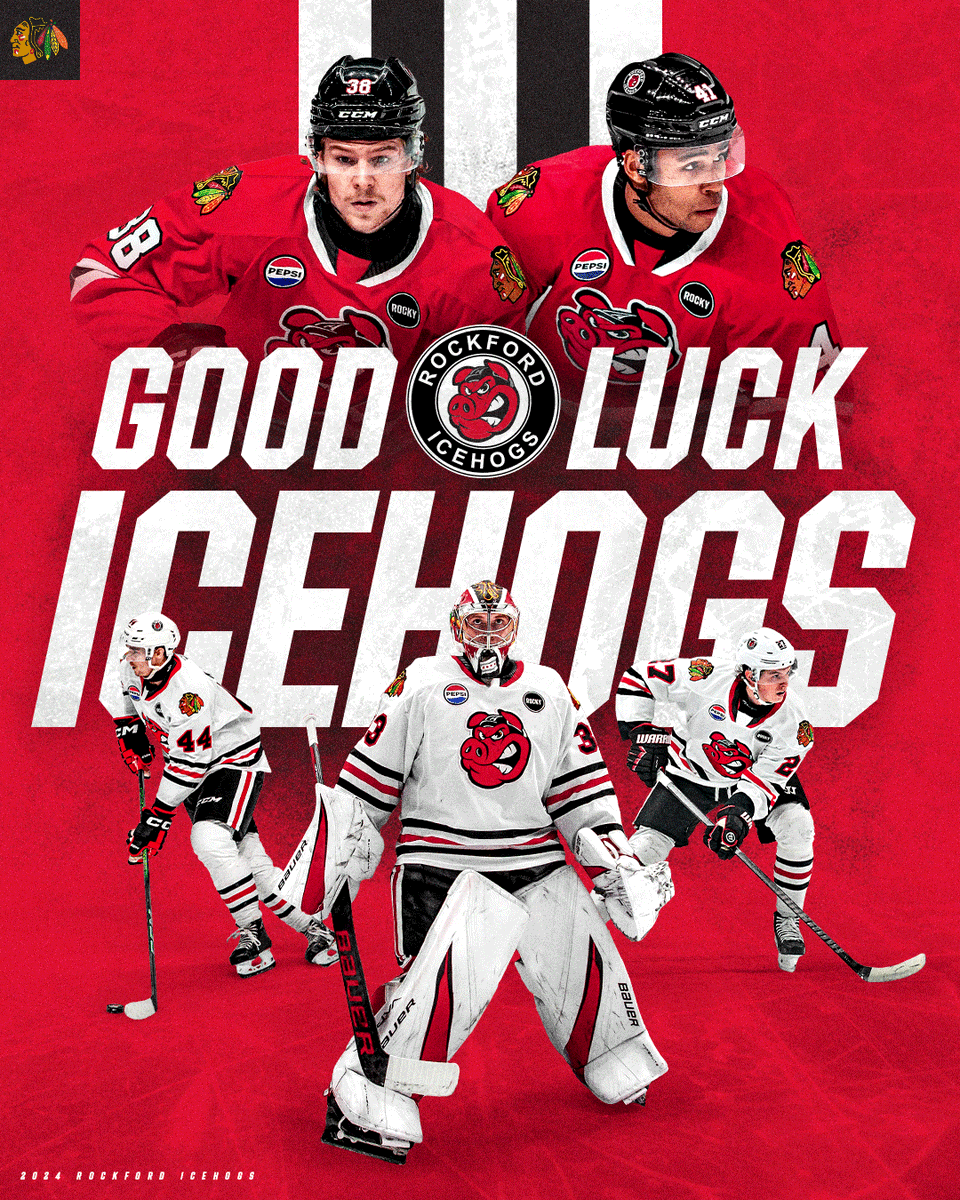 good luck to our friends <a href="/goicehogs/">Rockford IceHogs</a> as they begin their playoff push tonight 🐷