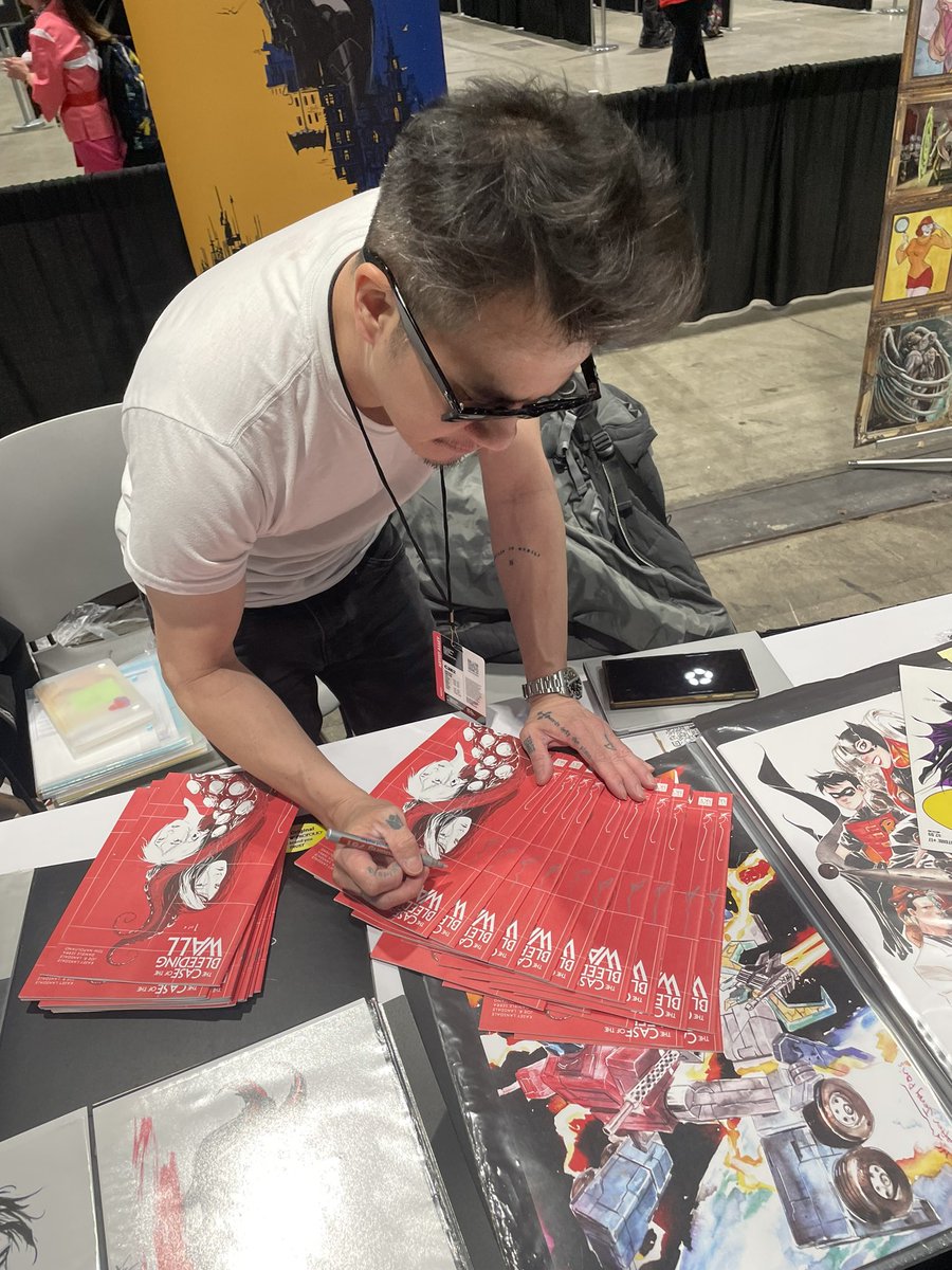 Dustin Nguyen signed a stack of The Case of the Bleeding Wall #1 variants for us! If you’re @c2e2 come by the booth and get ‘em while they last! Thanks Dustin!