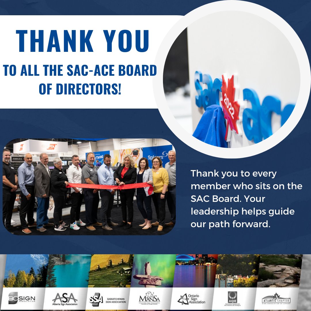 🌟A huge round of applause for the SAC Board of Directors! 🏆 Your leadership is guiding the sign industry's path forward. Thank you for your dedication & commitment to excellence. Together, we're shaping the future!🚀#Leadership🙌🎉 #signs #VolunteerAppreciationMonth #thankyou🙌🏼