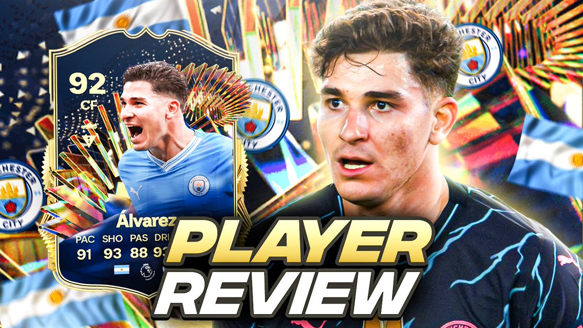 4⭐5⭐ 92 TOTS ALVAREZ SBC PLAYER REVIEW | FC 24 Ultimate Team youtu.be/oNFfdIhoKuY?fe… via @YouTube