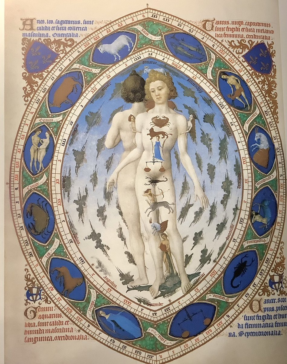 The Anatomical Zodiac Man, 1412-1416, Musée Condé, Chantilly
#zodiac #art #fratellilimbourg #Limbourgbrothers #LesTrèsrichesheures #Illuminatedmanuscript #InternationalGothic #MuséeCondé