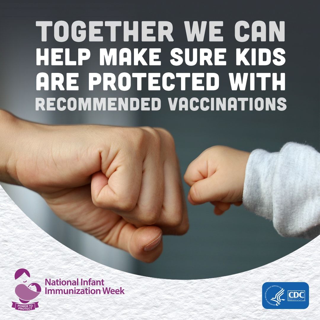 Most parents choose the safe, proven protection of vaccines. Giving babies the recommended vaccinations by age two is the best way to protect them from serious childhood diseases, like whooping cough (pertussis) and measles. #NIIW2024