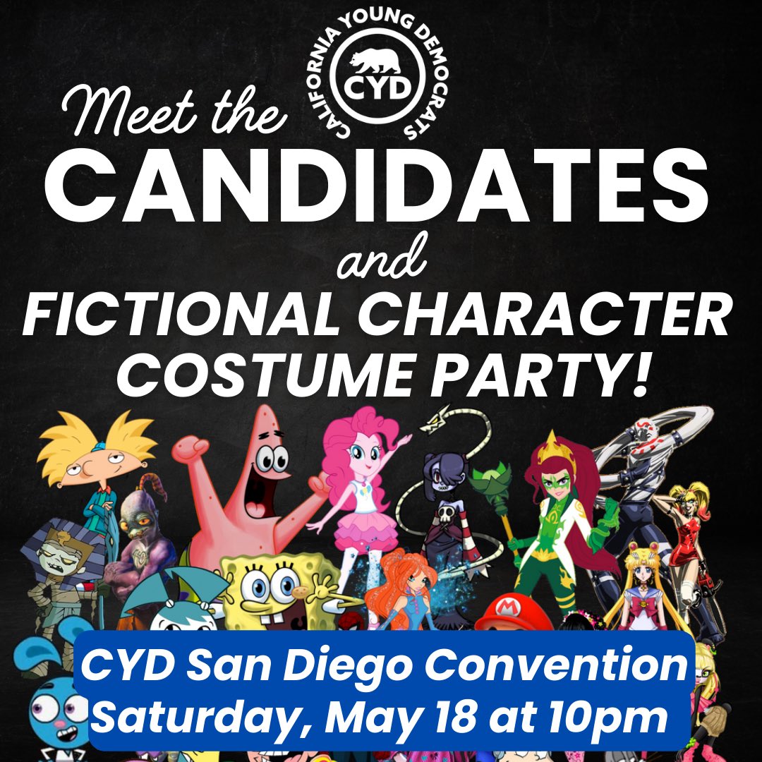 Another reason to register for CYD’s Convention on May 17-19. You get to meet your favorite candidates and dress up as your favorite fictional character 😎 link in bio