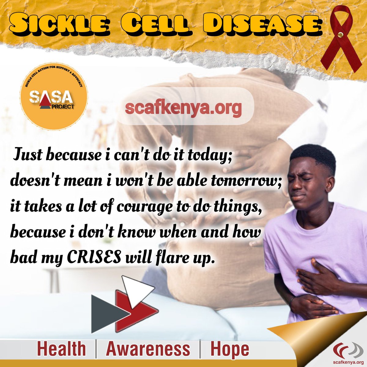 What #SickleCellWarriors want you to know.....

#SASAproject #SickleCellAwareness #SickleCellDisease #SickleCellAnemia #SCAFKENYA #SCD #SickleCells #Kenya #WSCD #WSCD2024 #WSCD24 #SickleCellEducation #BurgundyRibbon