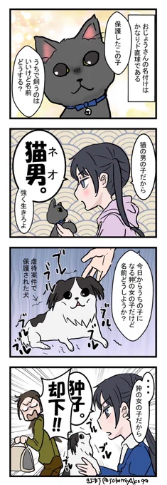 【おじょうさんはド直球⚾️147】
ペットの名前ってどうやって付けている?
#おじょうさんはド直球 
#4コマ漫画 
#コミックエッセイ 