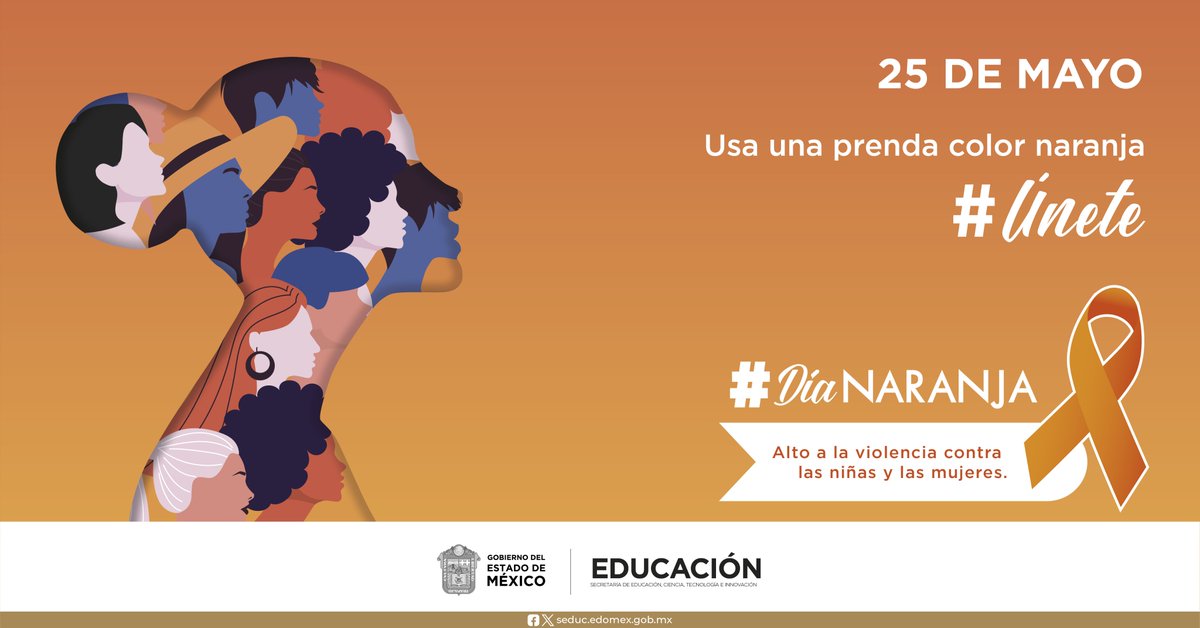 El #DíaNaranja 🧡 es un llamado para poner fin a la violencia contra niñas y mujeres. 🎗️ Únete a la iniciativa vistiendo de naranja y compartiendo mensajes de apoyo en #RedesSociales. ¡Juntas y juntos, promovamos un mundo libre de violencia! 🤝