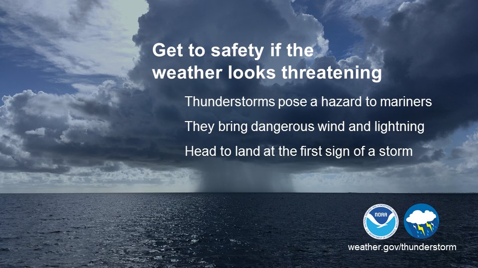 Boaters: When storms start to form, head to port or safe shelter immediately! weather.gov/safety/safeboa… #WeatherReady