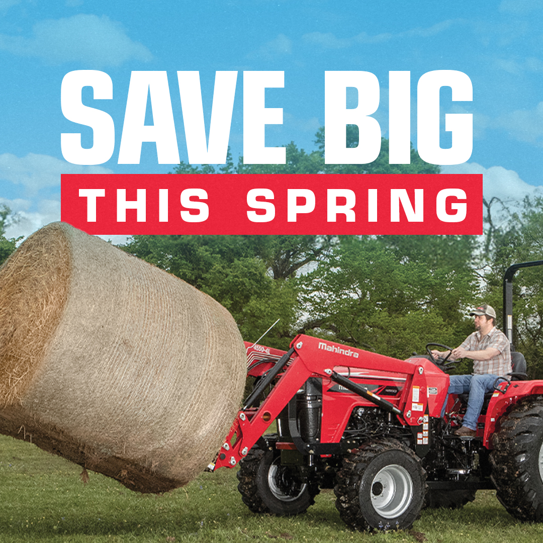 Here’s hoping you’ve got a nice big tax refund check coming in the mail soon. Make it go ever further…get 0% or save thousands on a tough Mahindra tractor at our Spring Sales Event. #MahindraTractors #MahindraTough